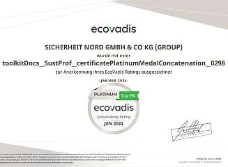 SICHERHEIT NORD GMBH CO KG GROUP EcoVadis Rating Certificate 2024 01 24