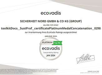 SICHERHEIT NORD GMBH CO KG GROUP EcoVadis Rating Certificate 2024 01 24